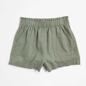 🌟SALE🌟 Aritzia Wilfred Highrise Linen Elastic Waist Shorts Khaki Taupe